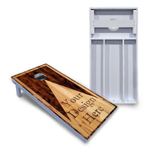 Custom Wooden Triangle Cornhole Boards - All Weather Series