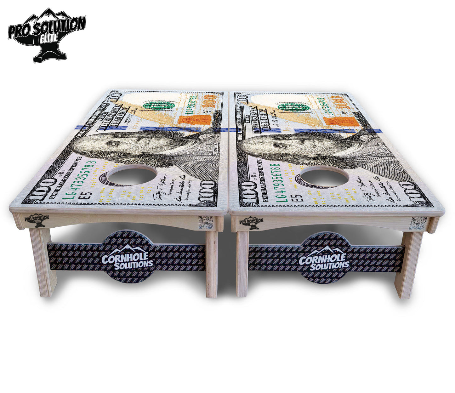 $100 Bill Cornhole Boards - Pro Solution Elite Series