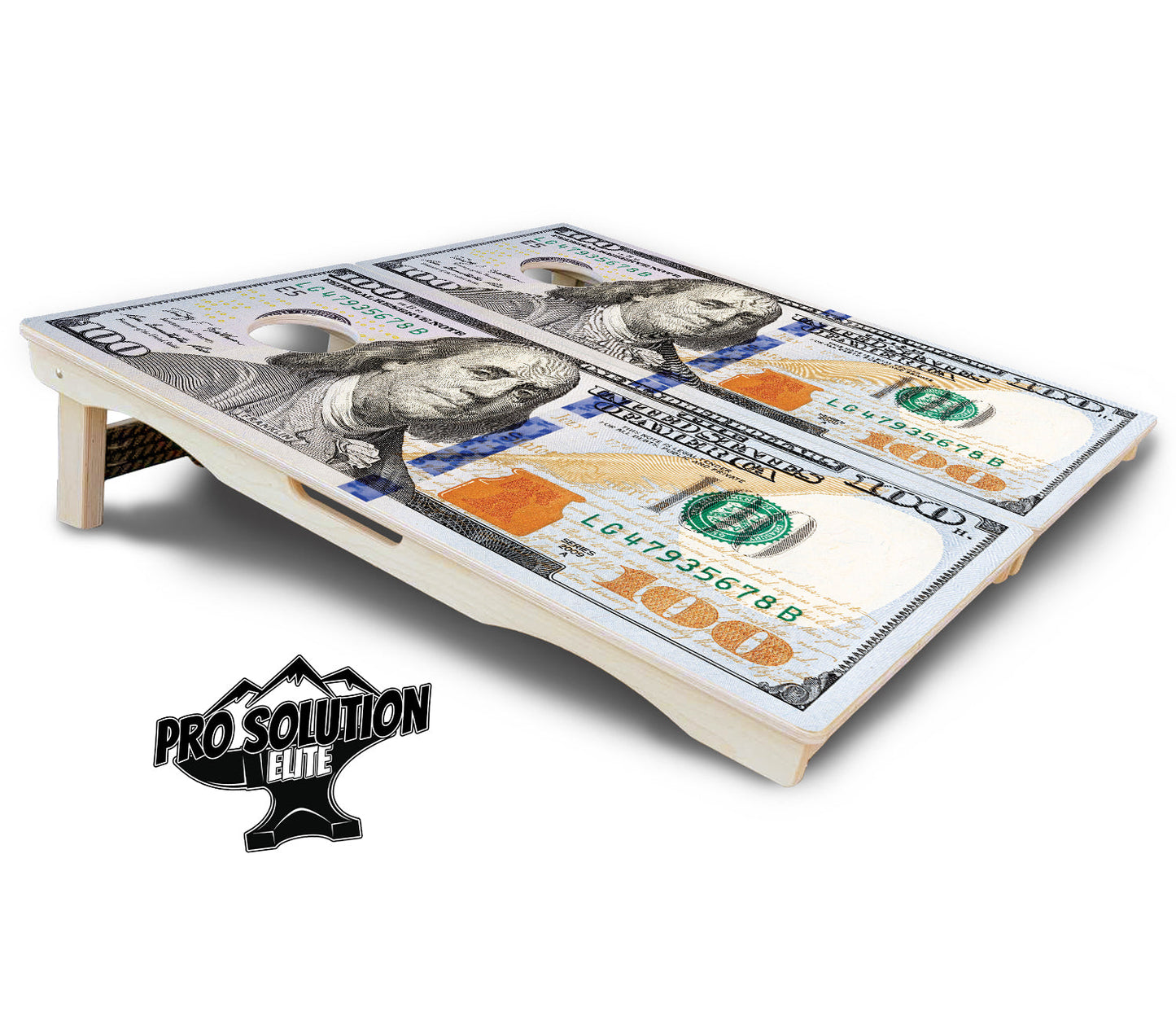 $100 Bill Cornhole Boards - Pro Solution Elite Series