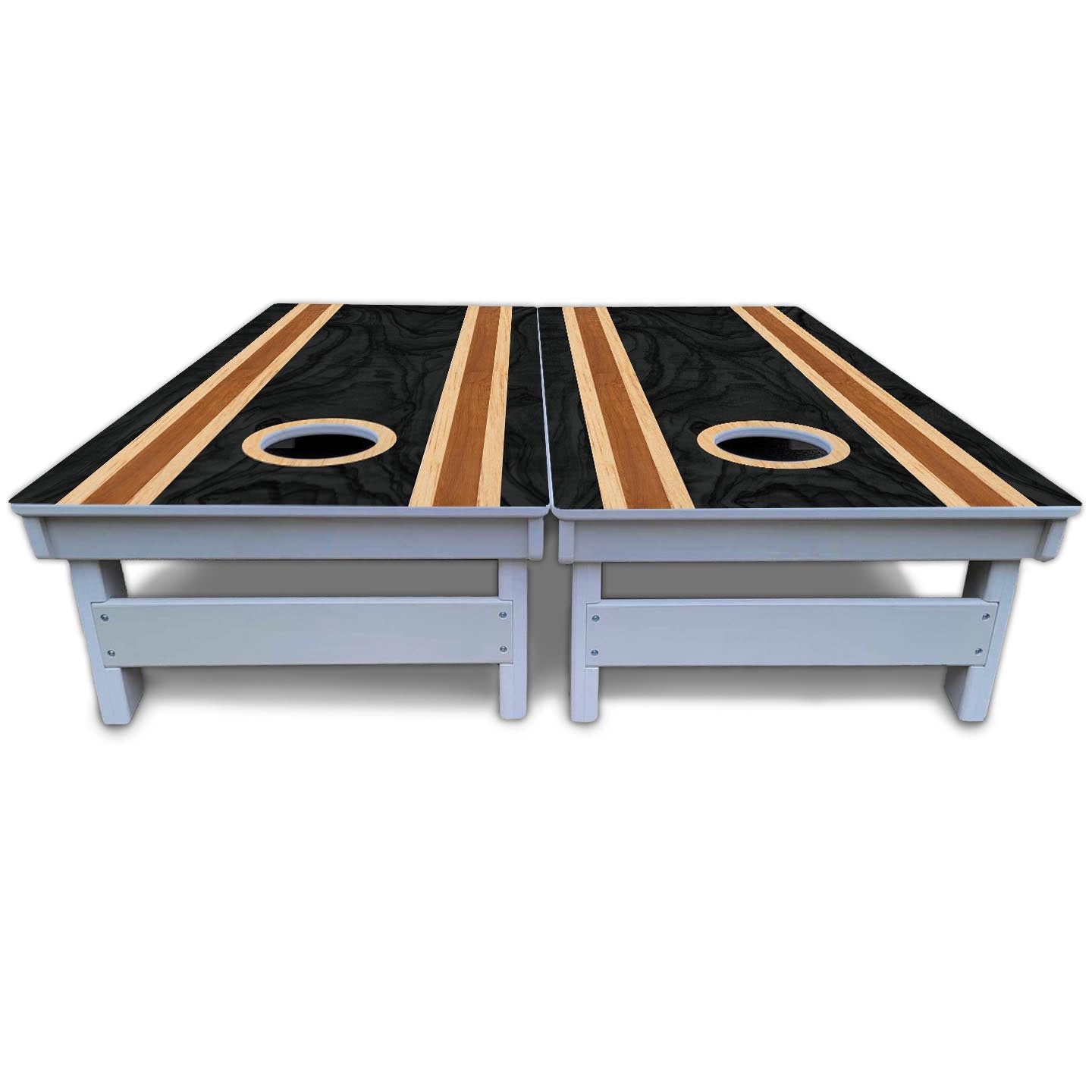 Dark Wood Cornhole Boards - All Weather Series