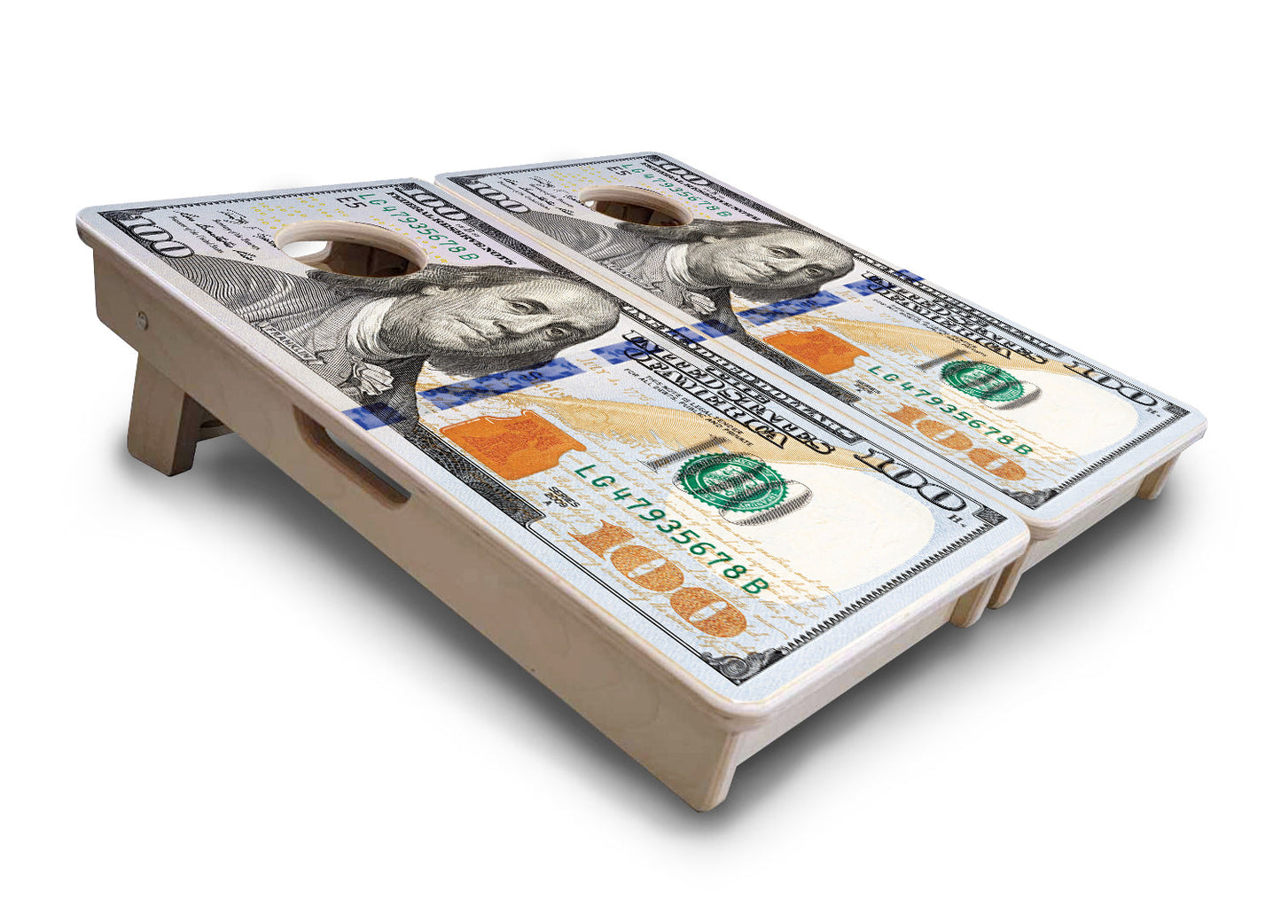Mini Cornhole Boards - $100 Bill