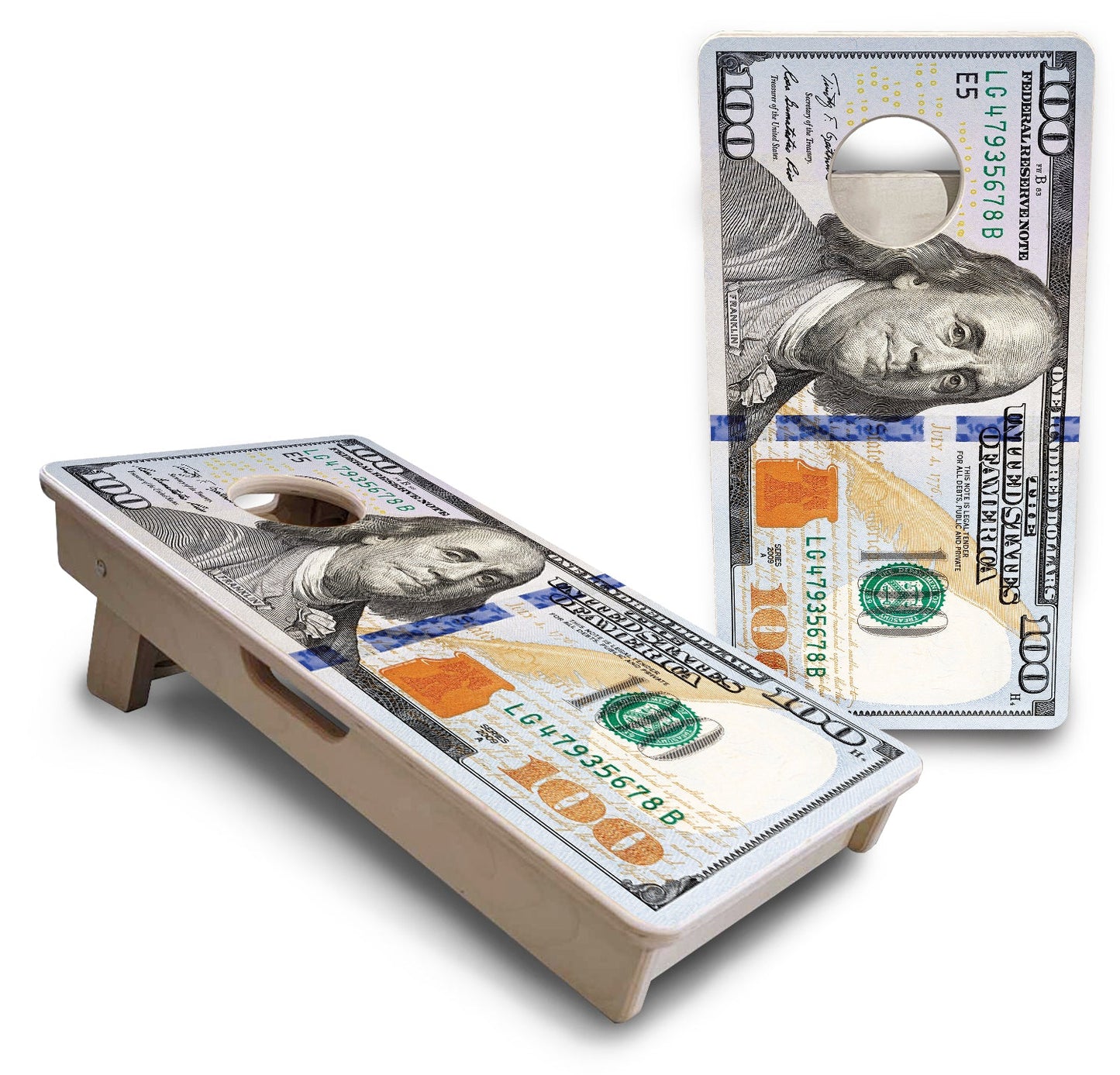 Mini Cornhole Boards - $100 Bill