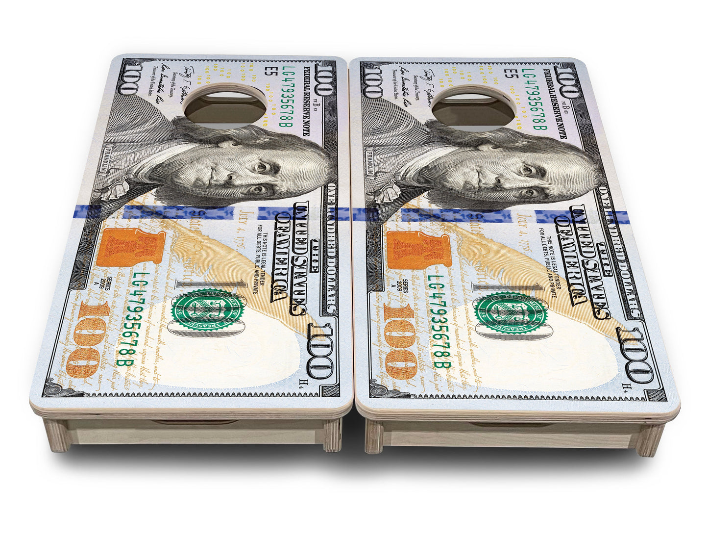 $100 Bill - Mini or Vacation Size Cornhole Boards