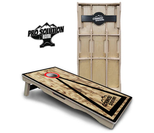 Pro Elite Cornhole Solutions Boards - Burnt CS Triangle Design