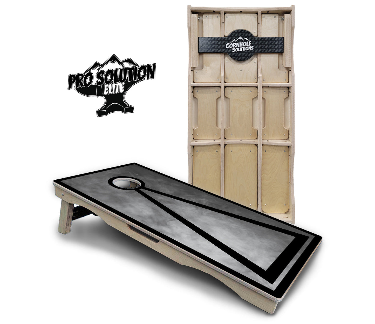 Smoke Triangle Cornhole Boards - Pro Solution Elite Series