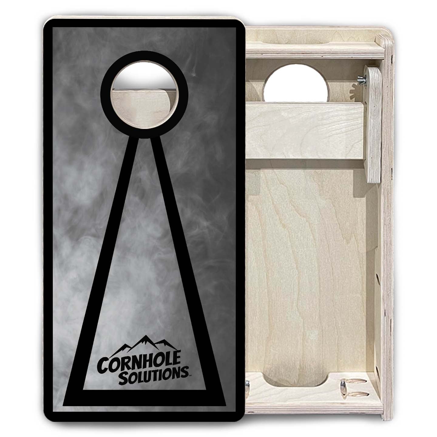 Smoke Triangle - Mini Cornhole Board Set (12" x 24") with 8 Mini Bags