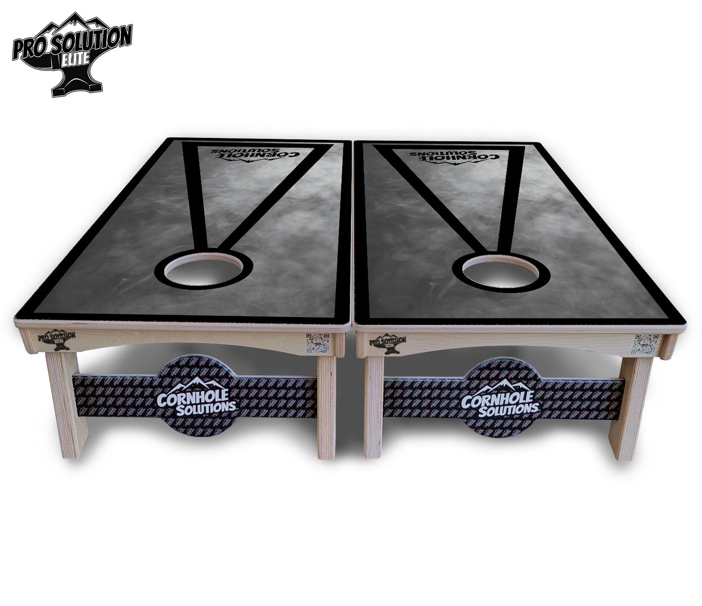Smoke Triangle Cornhole Boards - Pro Solution Elite Series