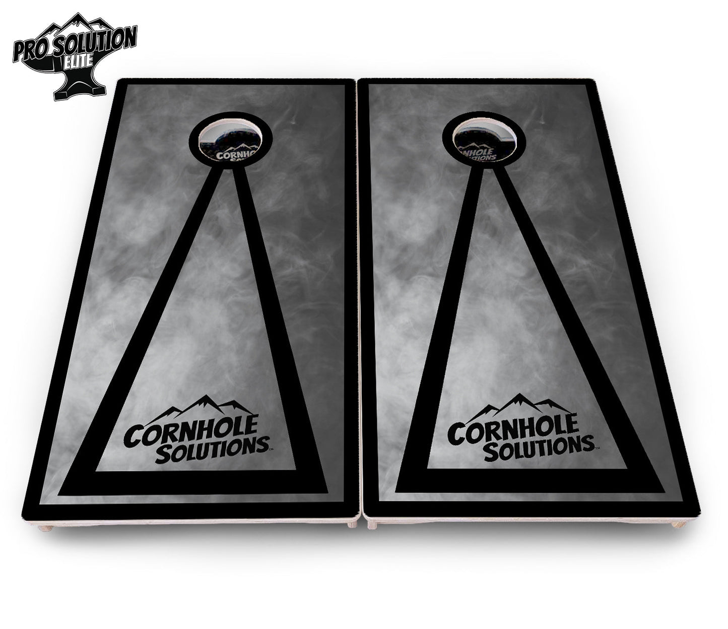 Smoke Triangle Cornhole Boards - Pro Solution Elite Series