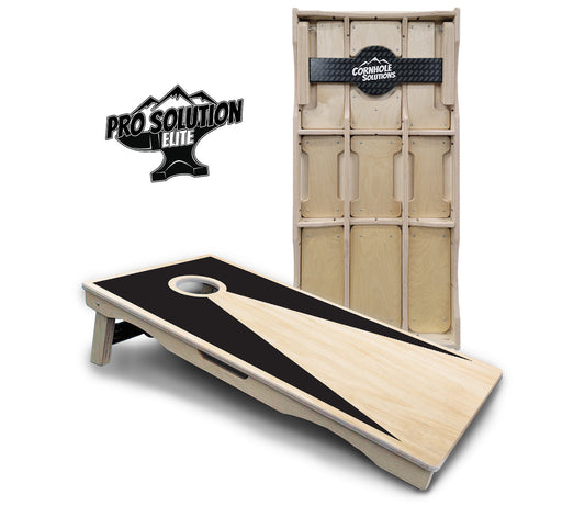 Black/Natural Keyhole Cornhole Boards - Pro Solution Elite Series