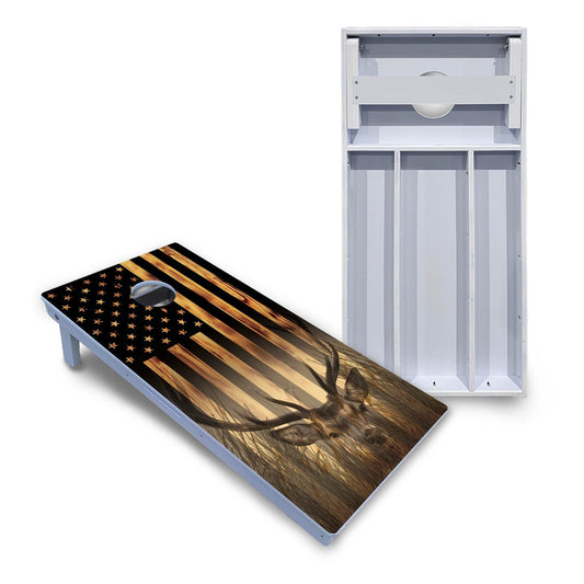 Hidden Deer & Fish Cornhole Boards - All Weather Series