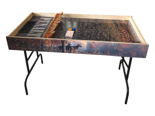 Big Buck Downs- Jumbo Horse Game with Integrated Chip Pot Big Buck Derby Themed/ Hunting Themed Games/ Deer Themed Horse Racing/ Large Party Games/ Camping