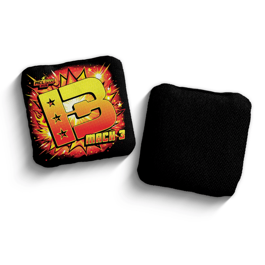 2026 Brotherhood Cornhole Mach 3 Comic Edition ACL Pro Stamped Cornhole Bags
