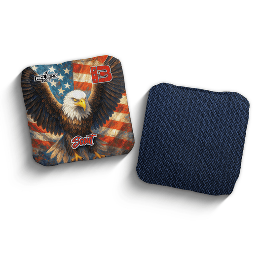 2026 Brotherhood Cornhole Scout American Eagle Edition ACL Comp Stamped Cornhole Bags