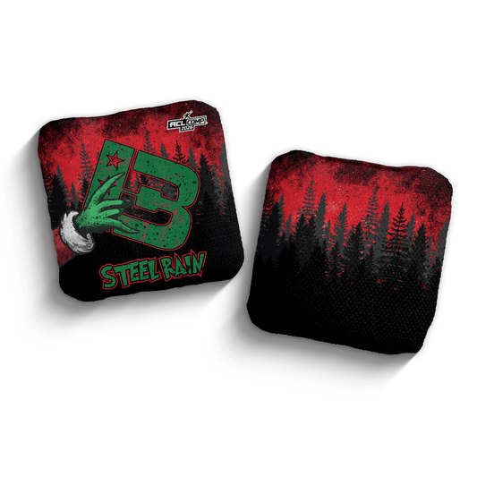 2026 Brotherhood Cornhole Steel Rain Christmas Edition ACL Comp Stamped Cornhole Bags