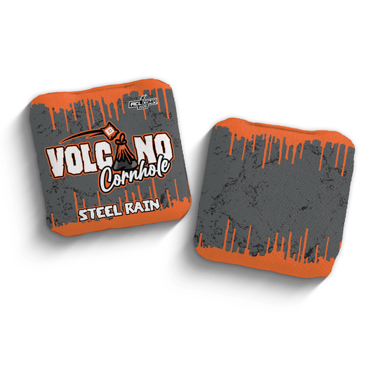 2026 Brotherhood Cornhole Steel Rain Volcano Cornhole Collaboration ACL Comp Stamped Cornhole Bags