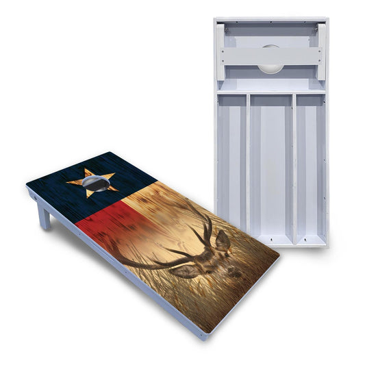 Texas Flag Deer & Fish Cornhole Boards - All Weather Series