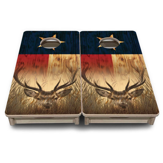 Texas Flag Deer - Mini or Vacation Size Cornhole Boards