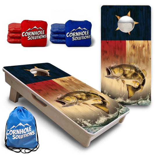 Texas Flag Fish - Mini or Vacation Size Cornhole Boards
