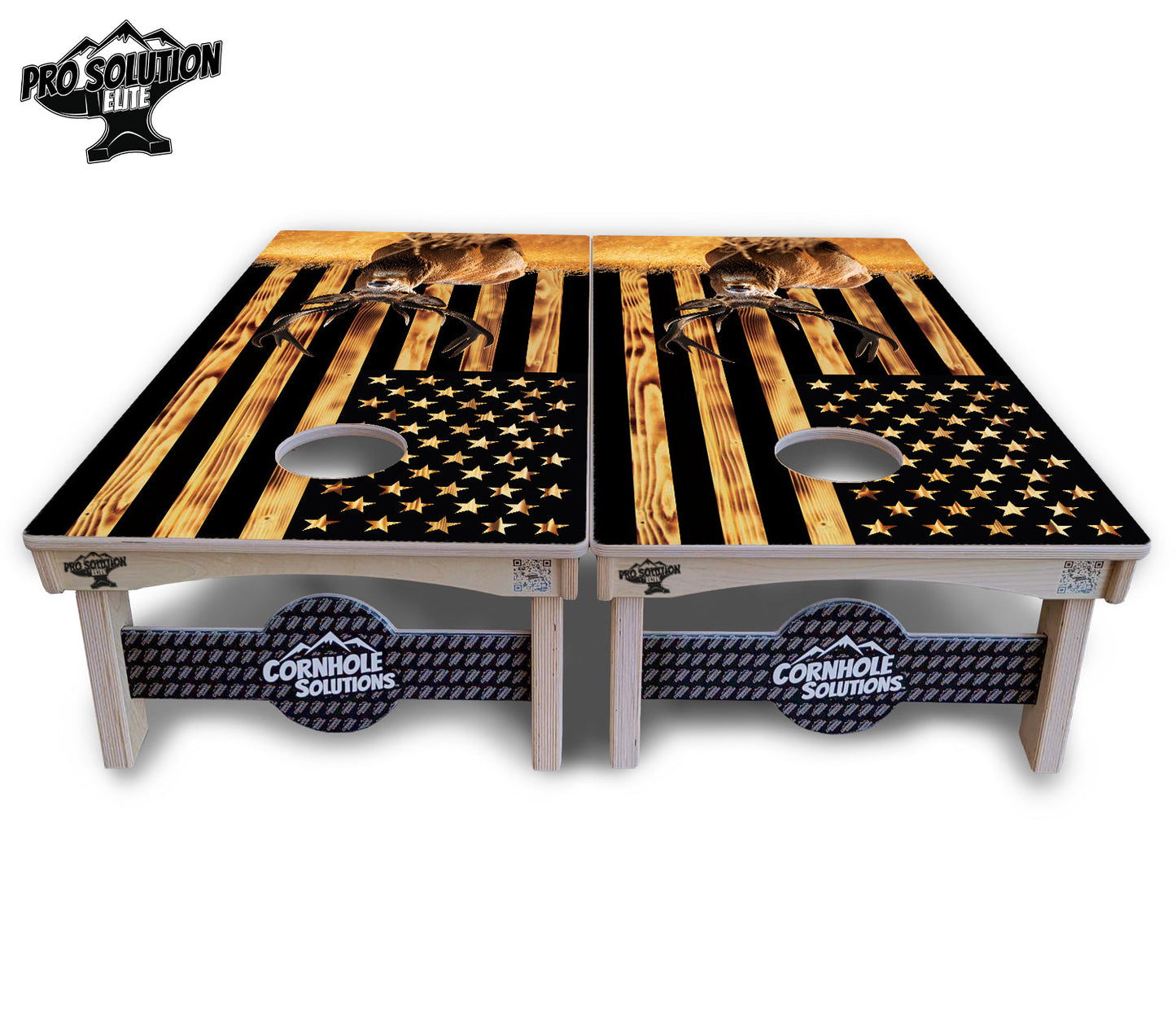 Colorful Deer & Fish Cornhole Boards - Pro Solution Elite Series