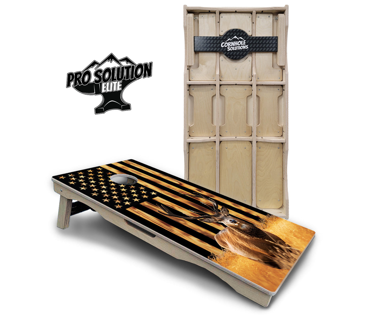 Colorful Deer & Fish Cornhole Boards - Pro Solution Elite Series