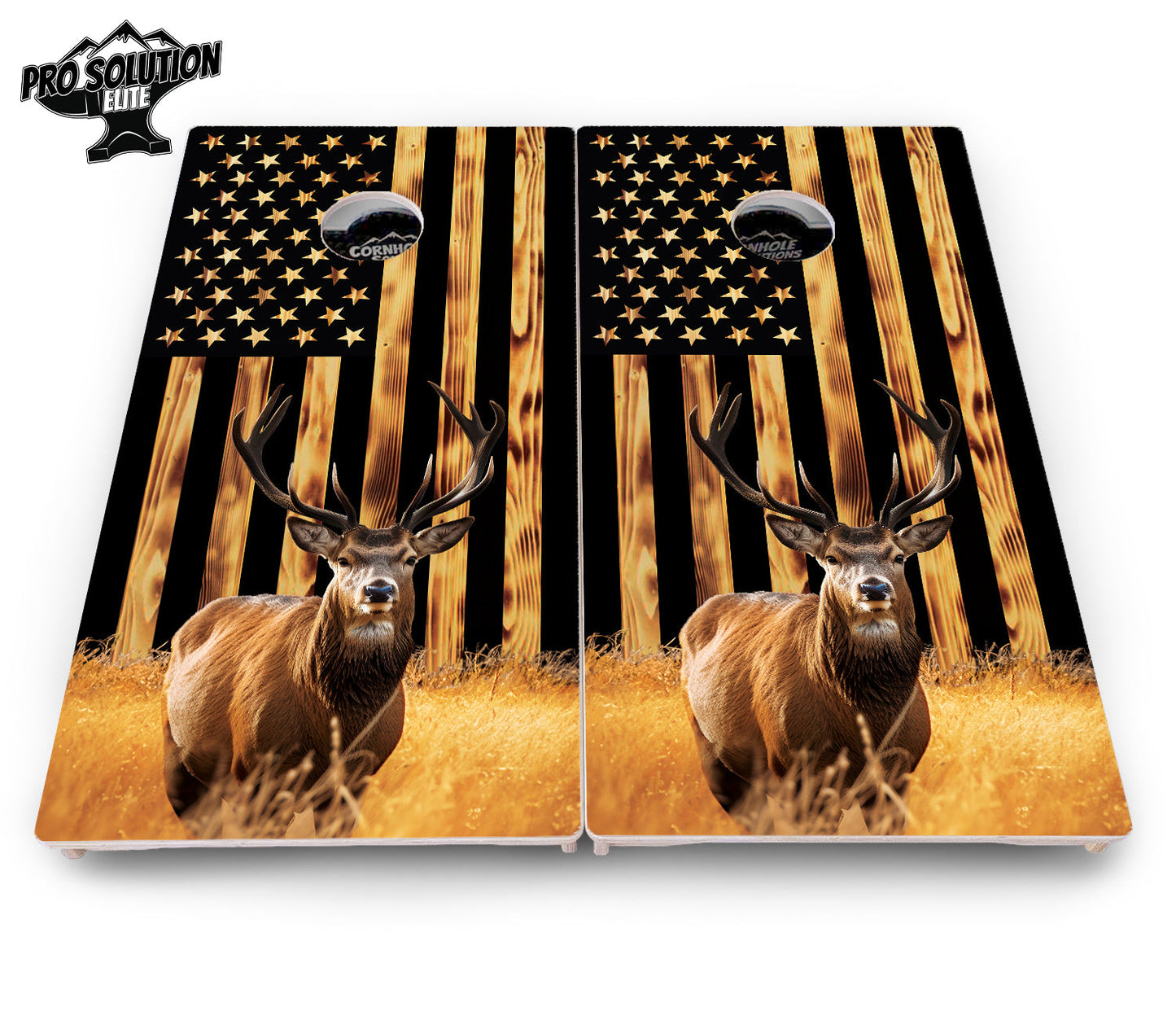 Colorful Deer & Fish Cornhole Boards - Pro Solution Elite Series