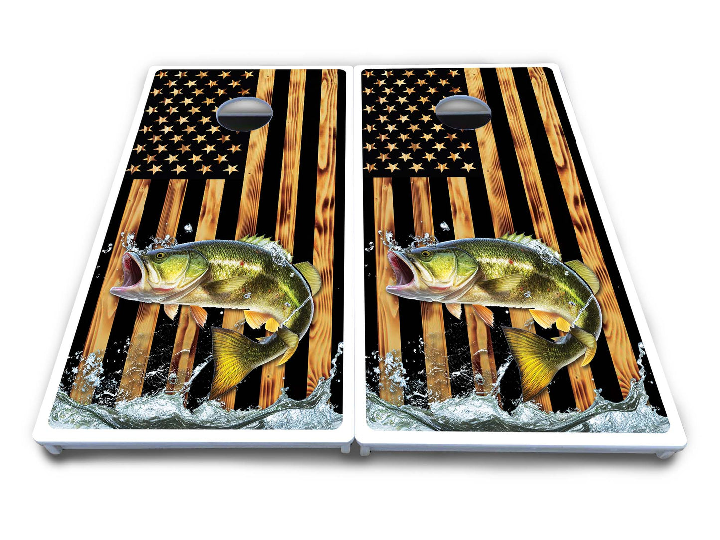 Colorful Deer & Fish Cornhole Boards - All Weather Series