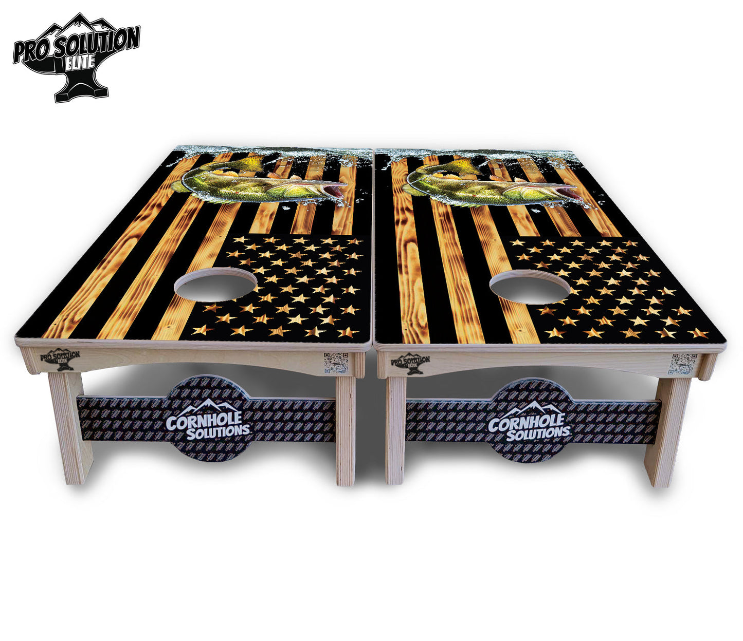 Colorful Deer & Fish Cornhole Boards - Pro Solution Elite Series