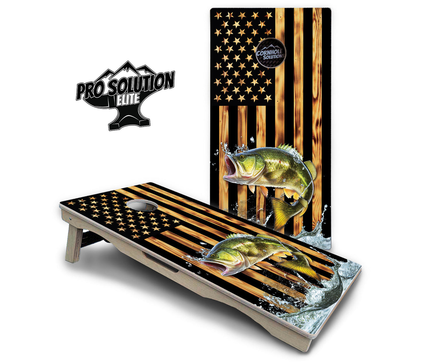 Colorful Deer & Fish Cornhole Boards - Pro Solution Elite Series