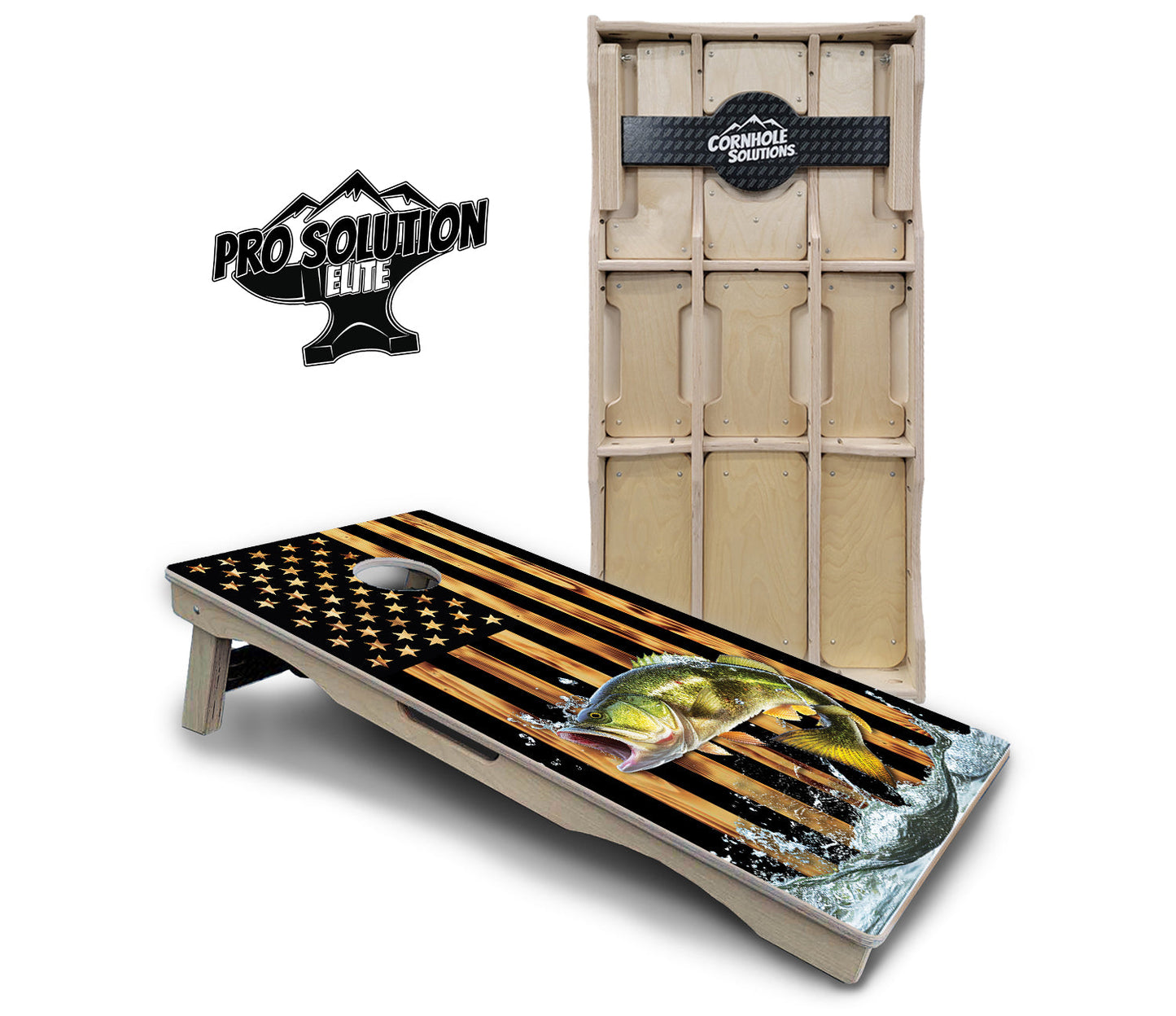 Colorful Deer & Fish Cornhole Boards - Pro Solution Elite Series