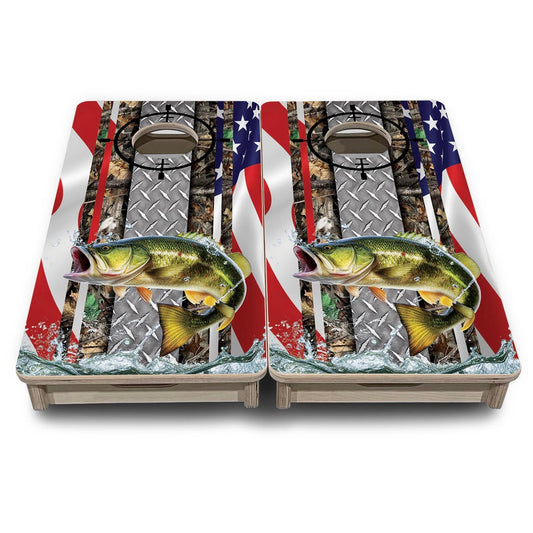 Scope Fish Flag - Mini or Vacation Size Cornhole Boards