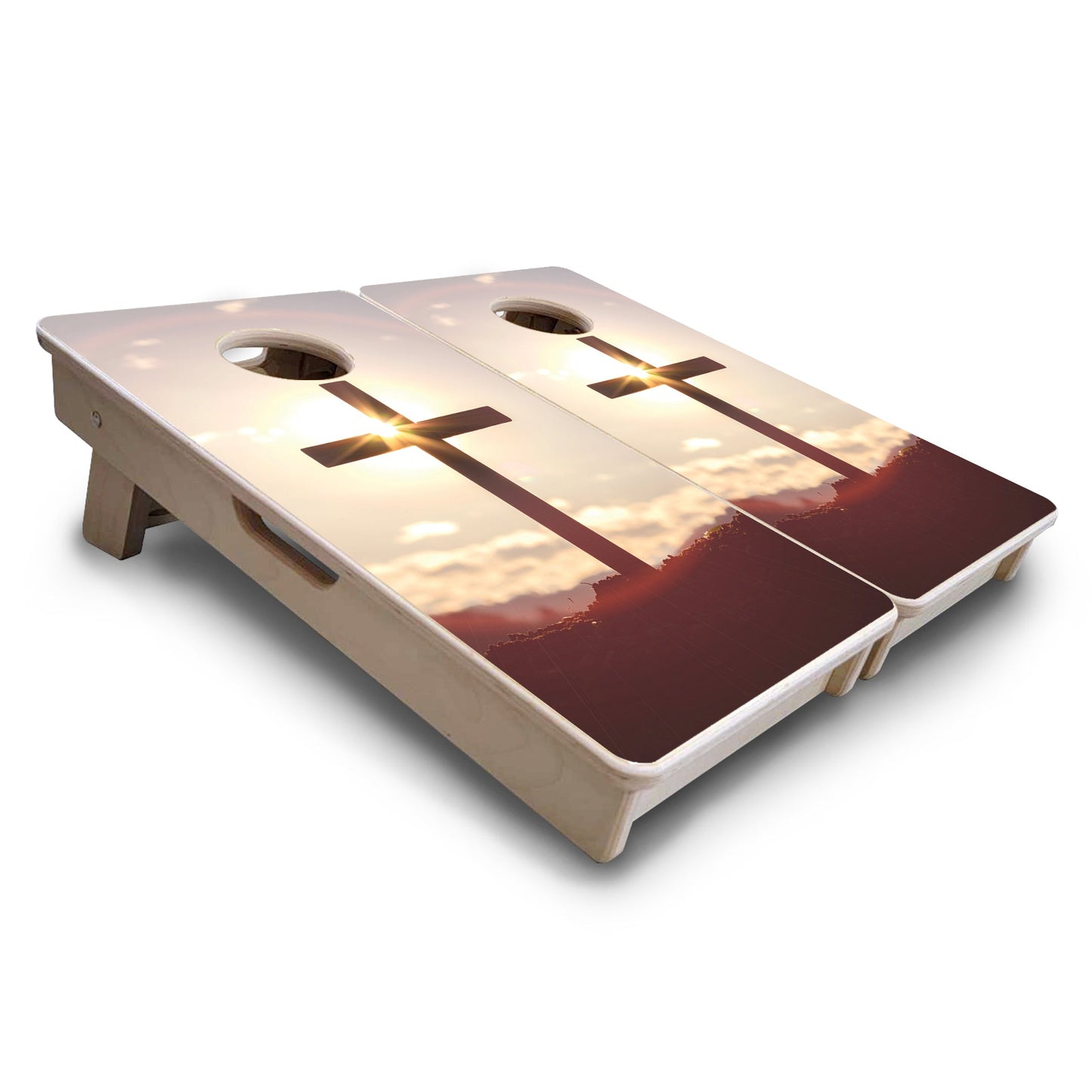 Mini Cornhole Boards - Cross Design