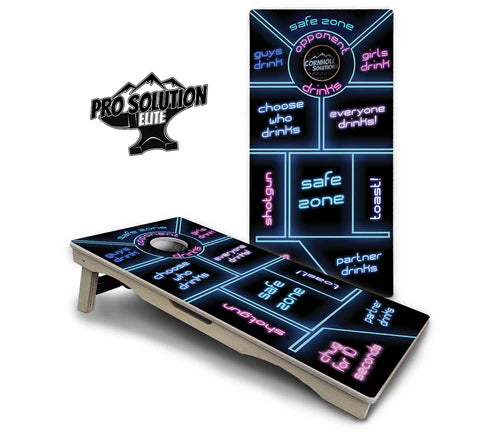 Cornhole Boards - Pro Solution Elite Series - Drinking Game Black