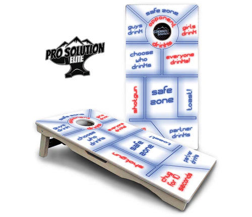 Cornhole Boards - Pro Solution Elite Series - Drinking Game White