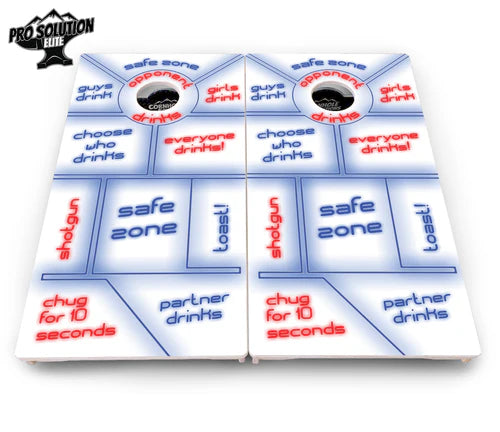 Cornhole Boards - Pro Solution Elite Series - Drinking Game White