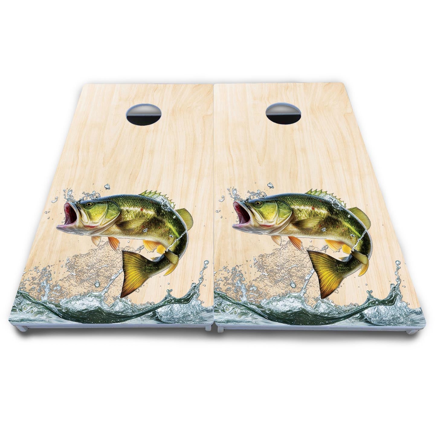 Natural Deer & Fish Cornhole Boards - All Weather Series
