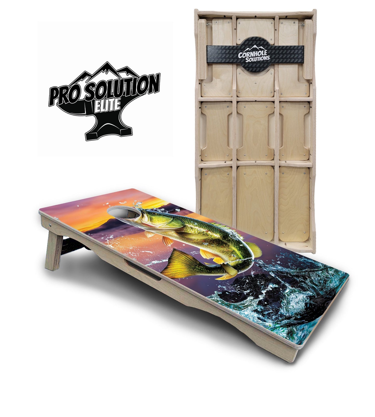 Bass Hole Cornhole Boards - Pro Solution Elite Series