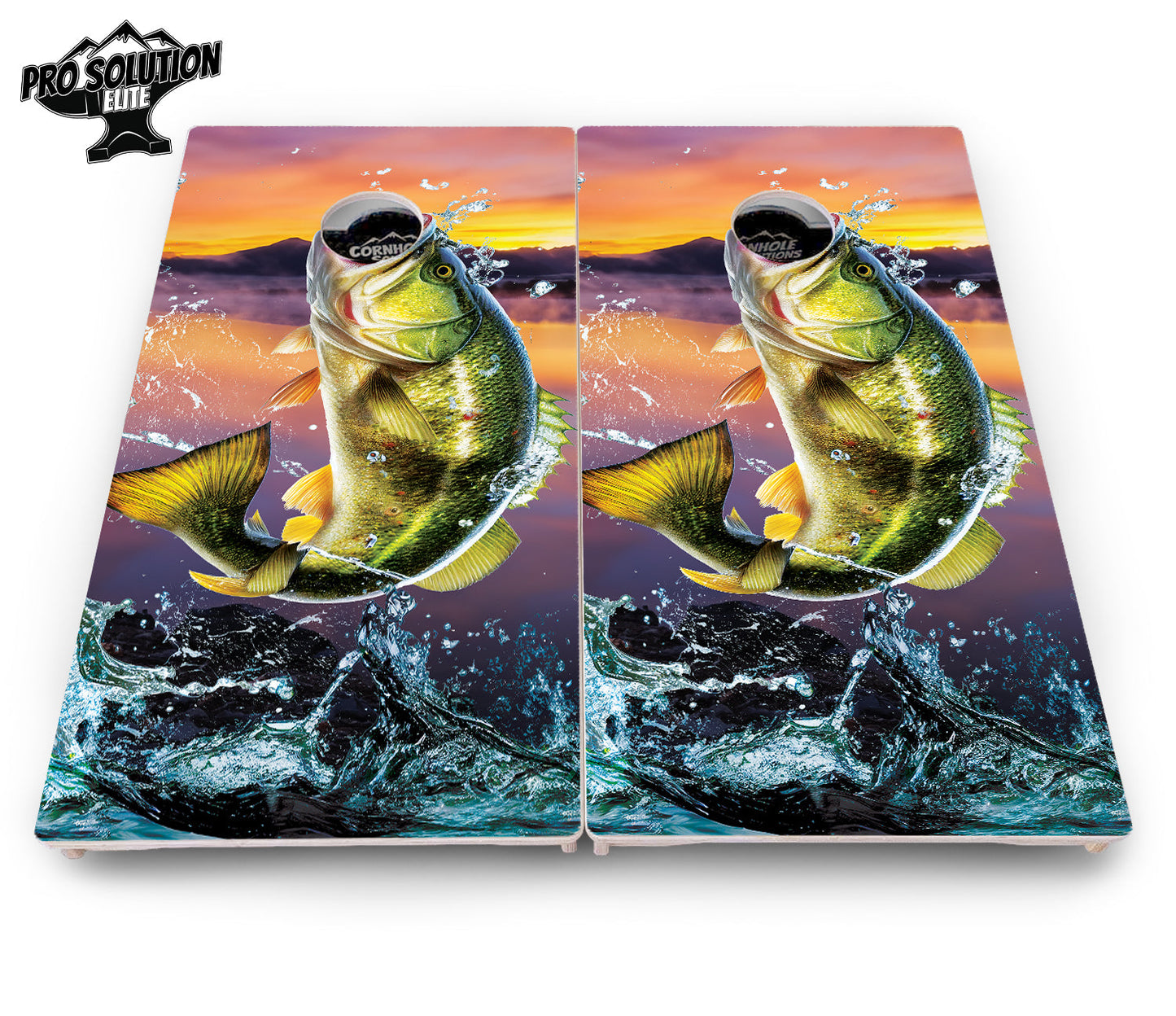 Bass Hole Cornhole Boards - Pro Solution Elite Series