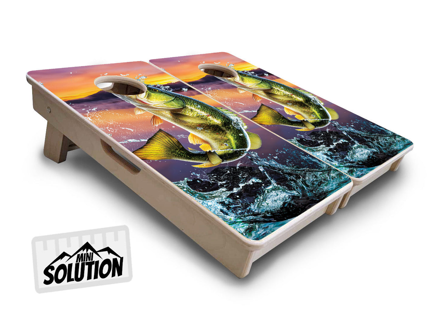 Bass Hole - Mini or Vacation Size Cornhole Boards