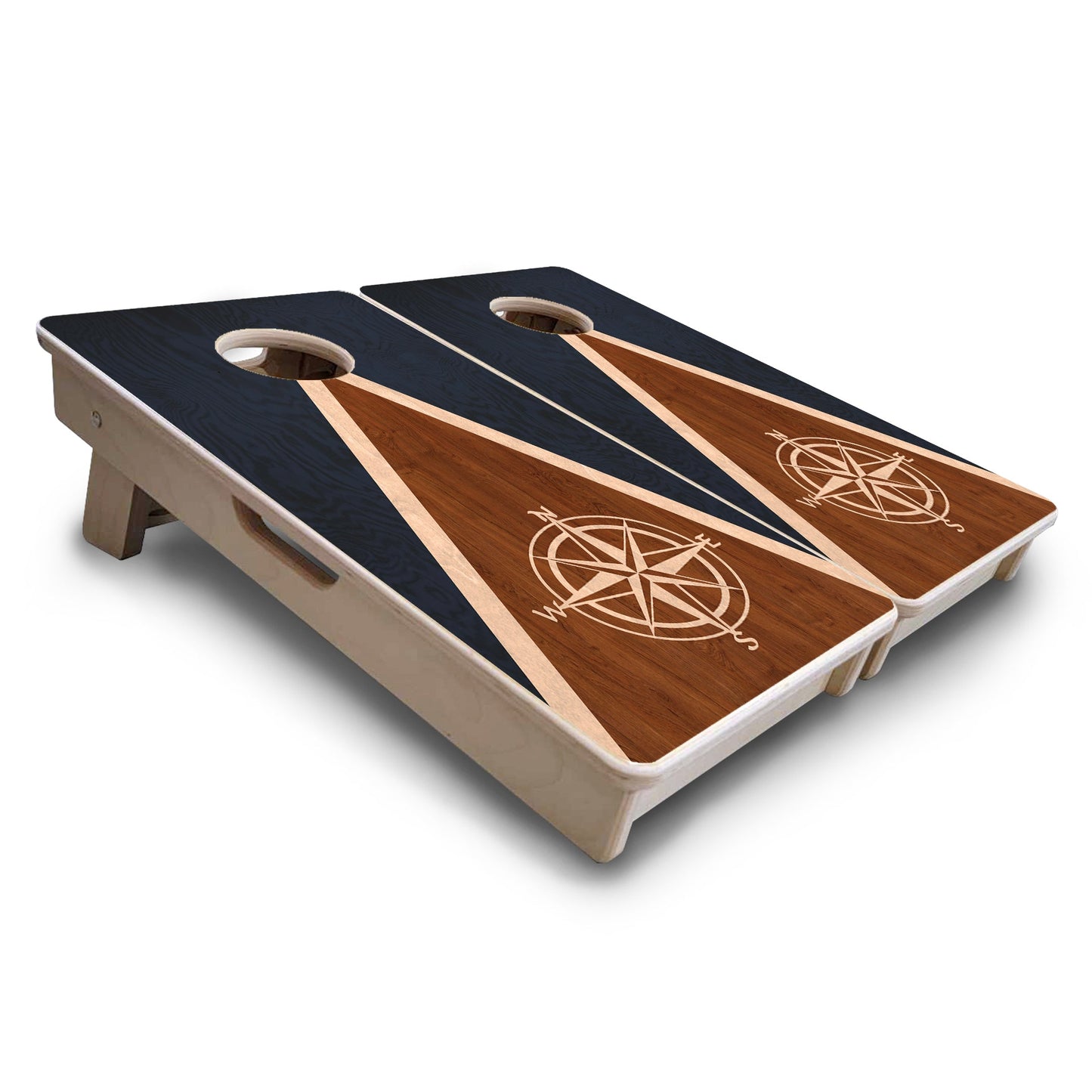 Compass Stain Triangle - Mini or Vacation Size Cornhole Boards