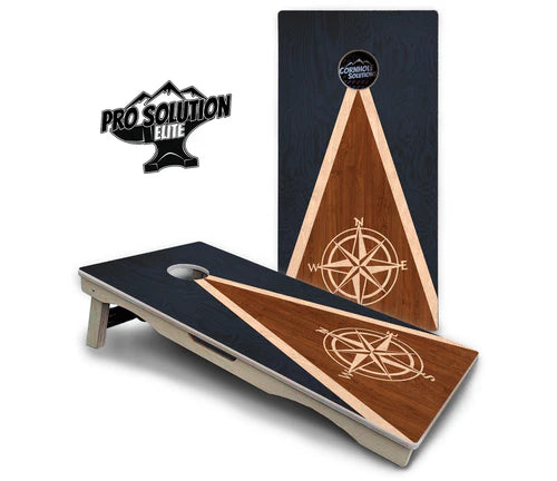Cornhole Boards - Pro Solution Elite Series - Compass Stain Triangle