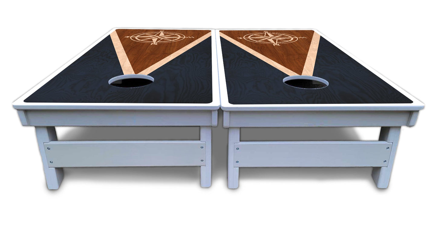 Compass Stain Triangle Cornhole Boards - All Weather Series