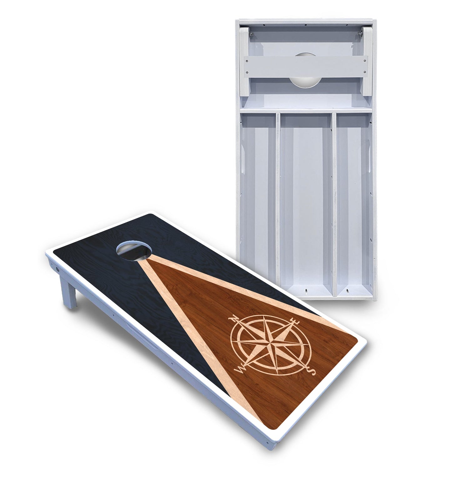 Compass Stain Triangle Cornhole Boards - All Weather Series