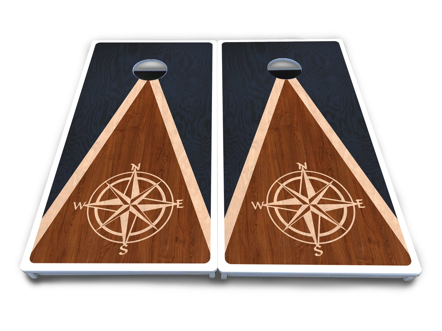 Compass Stain Triangle Cornhole Boards - All Weather Series