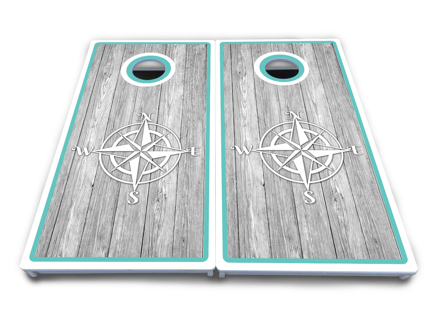 Anchor & Compass Cornhole Boards - All Weather Series