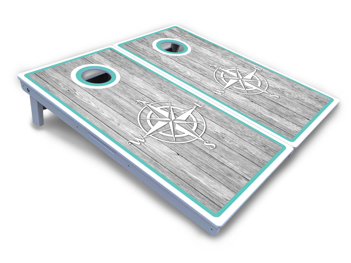 Anchor & Compass Cornhole Boards - All Weather Series