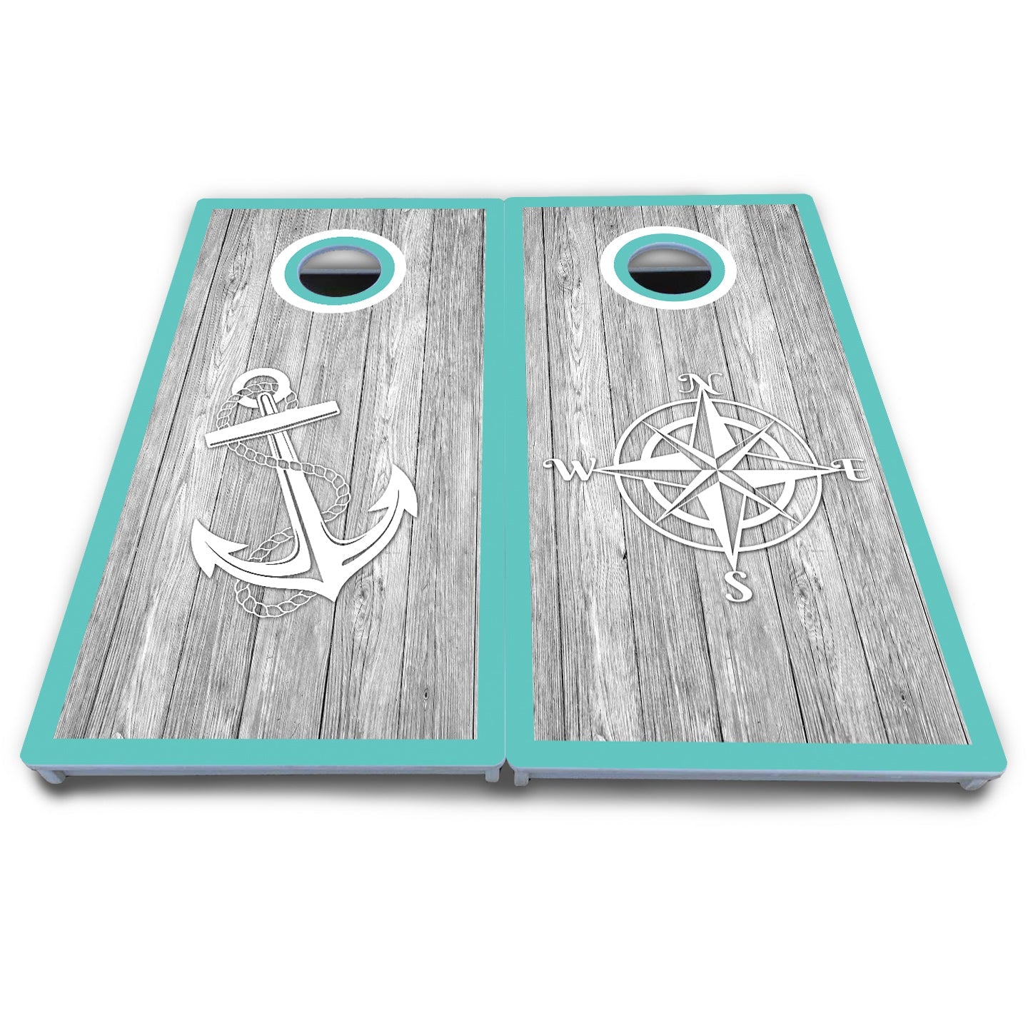 Anchor & Compass Cornhole Boards - All Weather Series