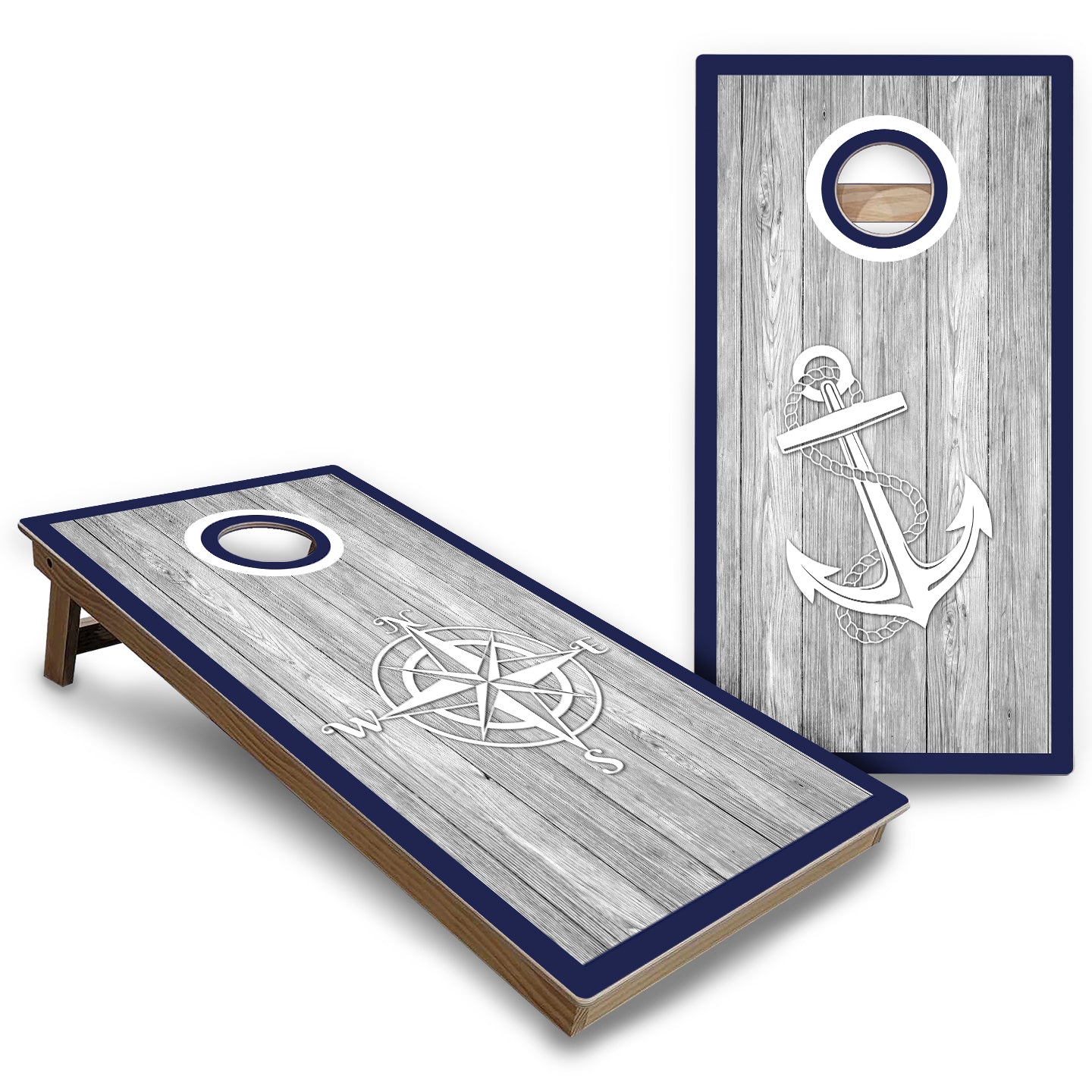 Nautical Cornhole Boards - Backyard Series