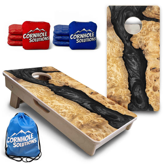 Black Epoxy - Mini or Vacation Size Cornhole Boards
