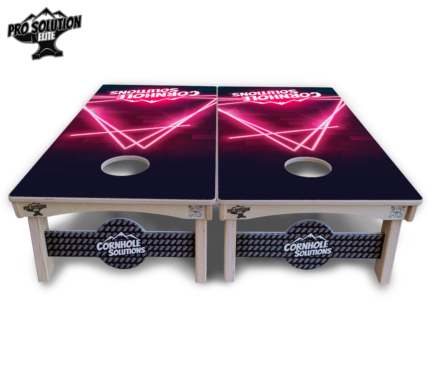 Neon Pink Target Cornhole Boards - Pro Solution Elite Series