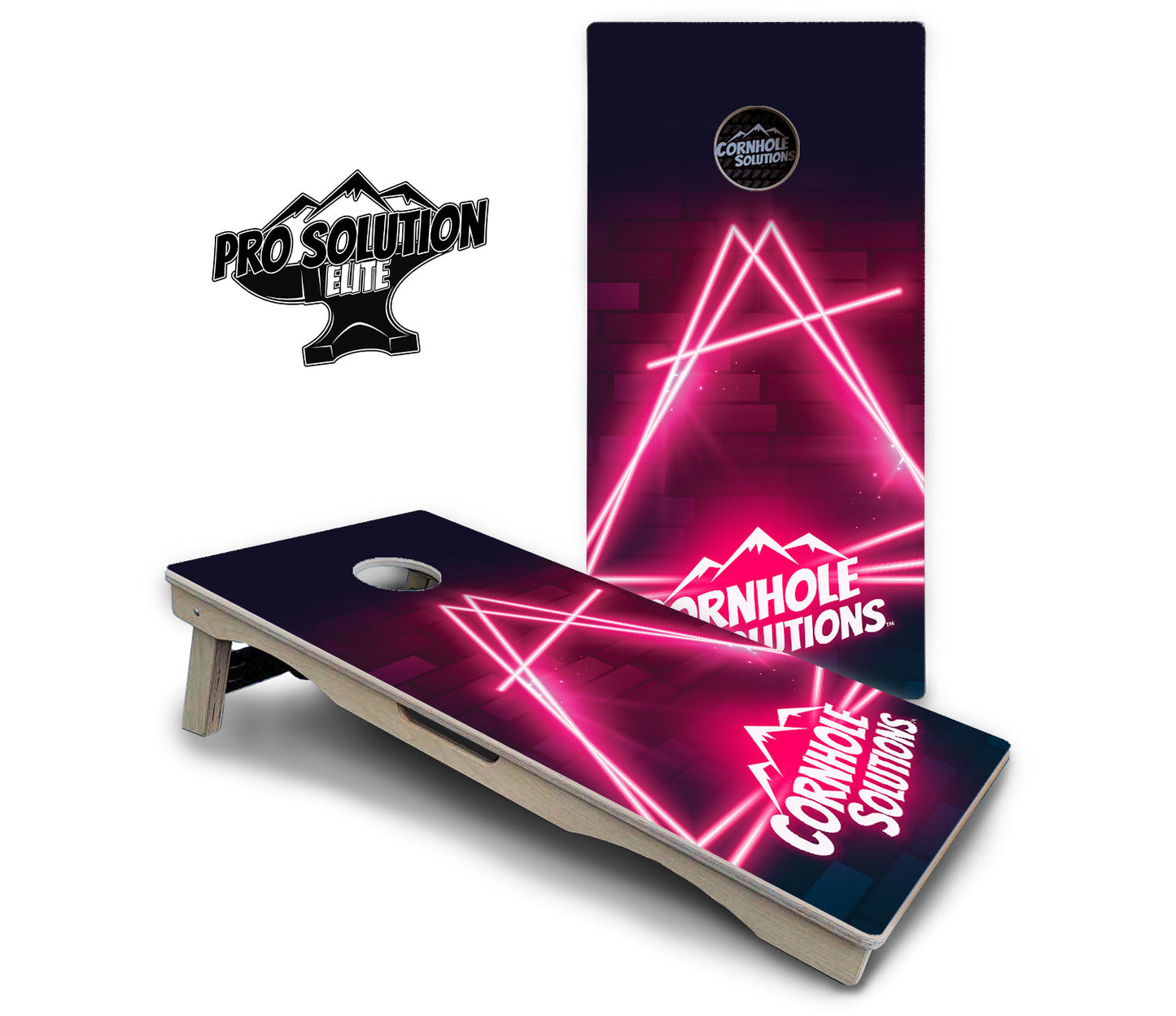 Neon Pink Target Cornhole Boards - Pro Solution Elite Series